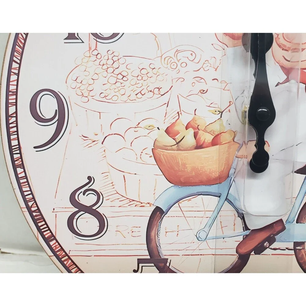 Kitchen Round Wall Wooden Clock (12
